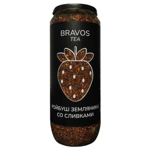 BRAVOS чай ройбуш земляника со сливками 120г